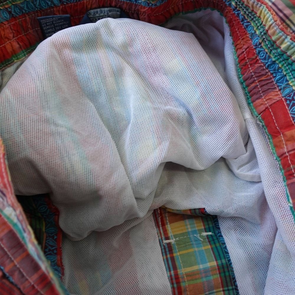 Polo Ralph Lauren Shorts Small Plaid Swim Trunks Tartan Stewart Board Madras - Picture 11 of 13